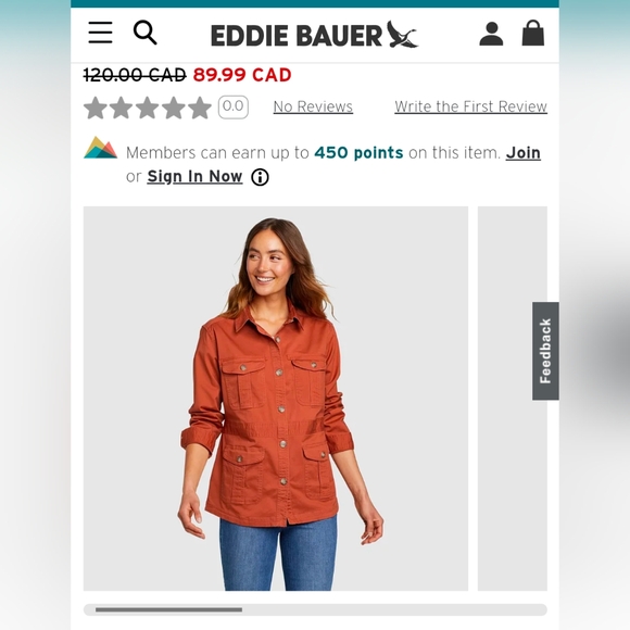Eddie Bauer Exterior Utility Jacket Rust Orange Sz XS - EUC - Picture 6 of 6